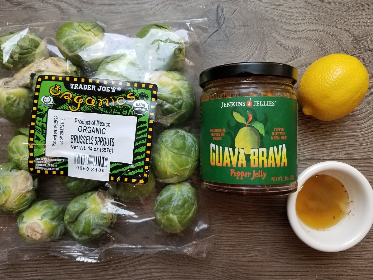 Baked Pepper Jelly Brussels Sprouts (Recipe)