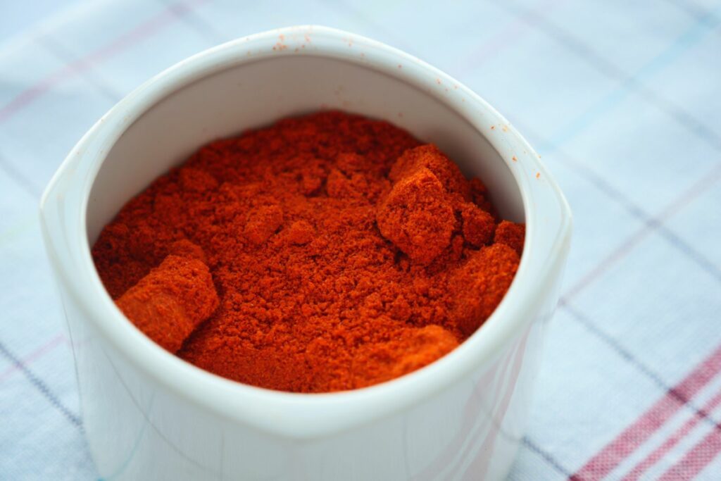 A fiery bowl of Pasilla chile powder.