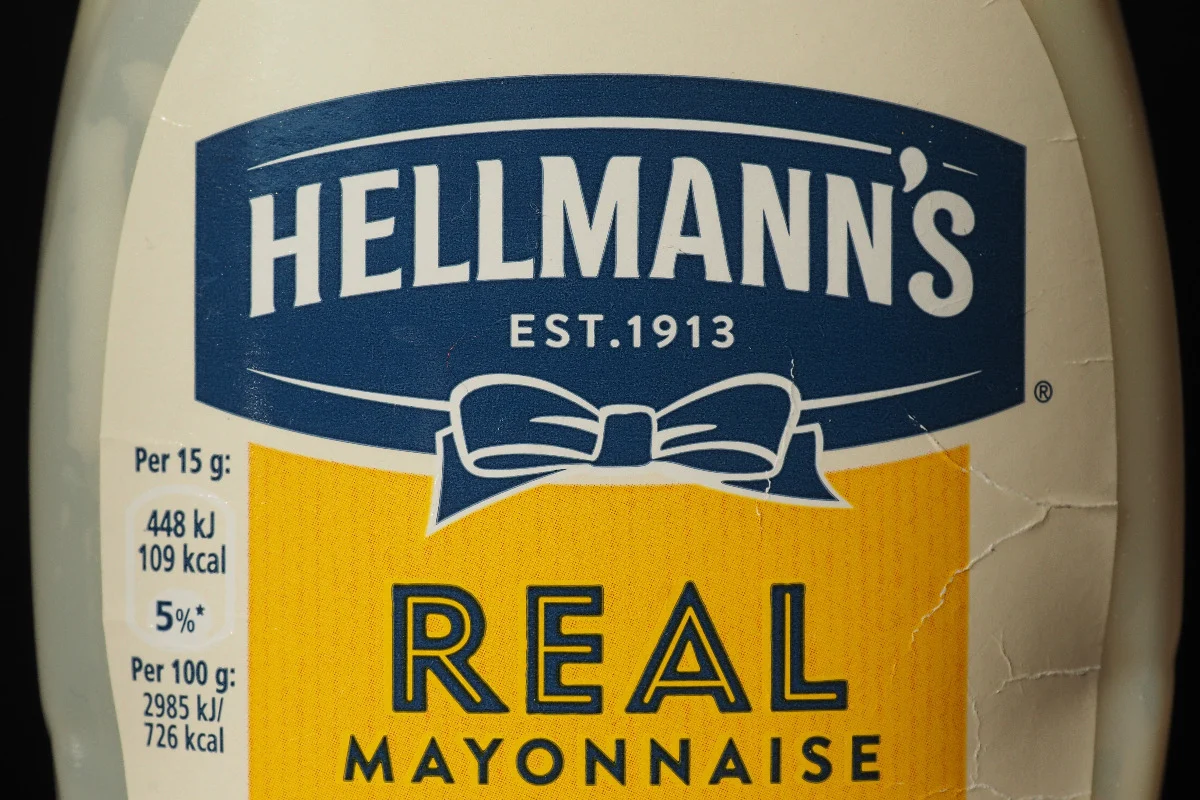 Bottle of Hellmann’s Mayonnaise Sauce.