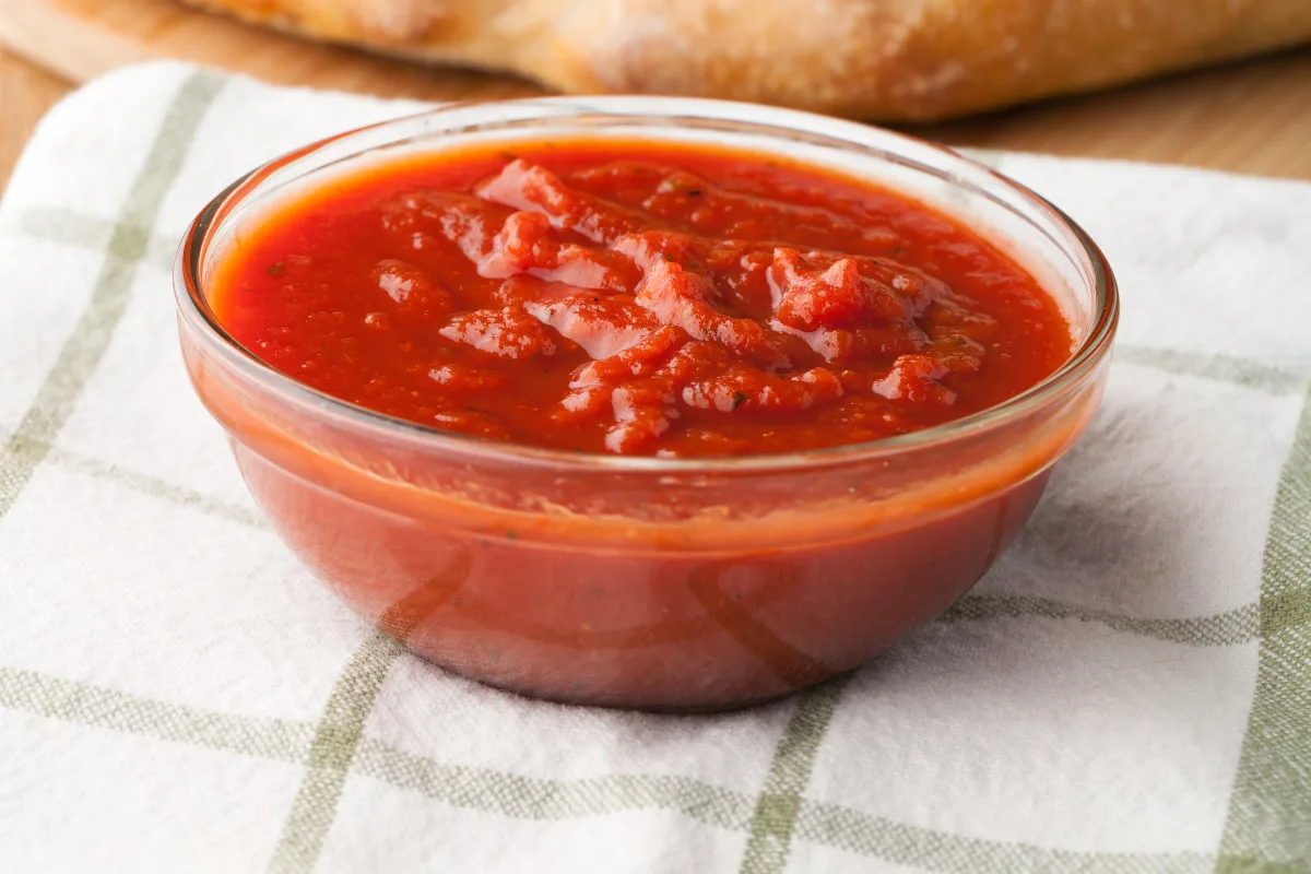 A bowl of Little Caesars crazy sauce.