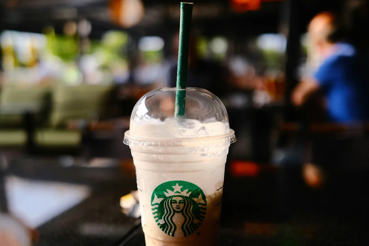 A tasty Starbucks latte made with their classic syrup.